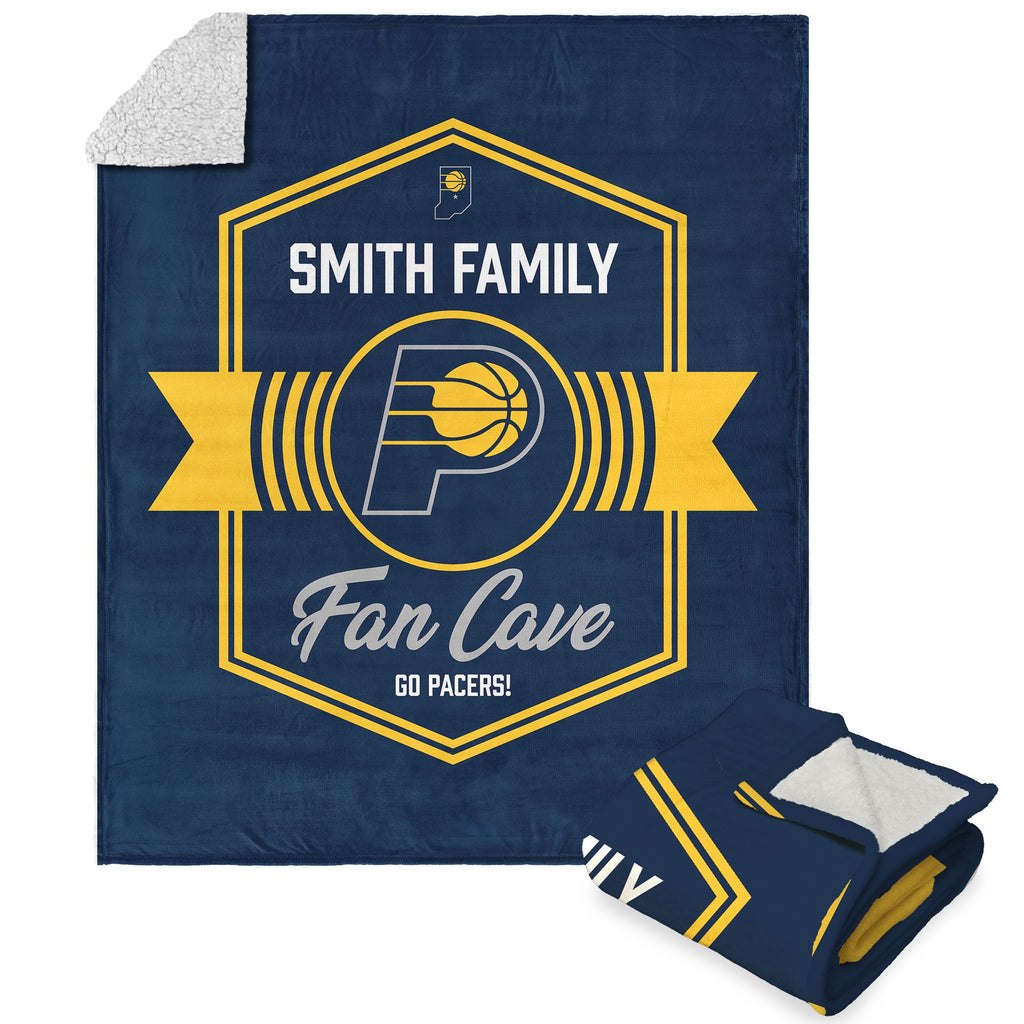 Nba Indiana Pacers Dominion Personalized Silk Touch Sherpa Throw Blanket 50X60 Inches