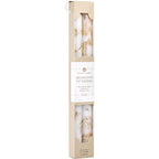 PURE WHITE WITH GOLD by Northern Lights 12 DECORATIVE TAPERS (2 PACK)