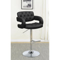 Black and Chrome Adjustable Bar Stool