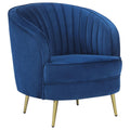 Blue Channel Tufted Chair