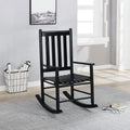 Black Slat Back Rocking Chair