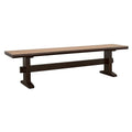 Natural Honey and Smokey Black Live Edge Bench
