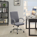 Grey and Chrome Adjustable Desk Chair