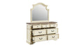 Traditional Style 7- Drawer Dresser Made with Wood in Antique Beige