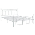 Matte White Slatted Full Platform Bed
