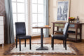 Urban Style Solid Wood Leatherette Padded Parson Chair, Black, Set of 2