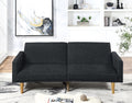 ADJUSTABLE SOFA in Black Faux Leather