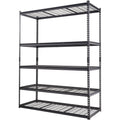 VEVOR Storage Shelving Unit, 5-Tier Adjustable, 2000 lbs Capacity, Heavy Duty Garage Shelves Metal Organizer Wire Rack, Black, 6
