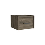 Depot E-Shop Yorktown Floating Nightstand, Space-Saving Design With Handy Drawer And Surface, Dark Brown