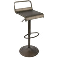 Emery Industrial Adjustable Barstool with Swivel in Antique by LumiSource