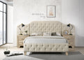ACME Ranallo Queen Bed , Beige Linen BD01778Q