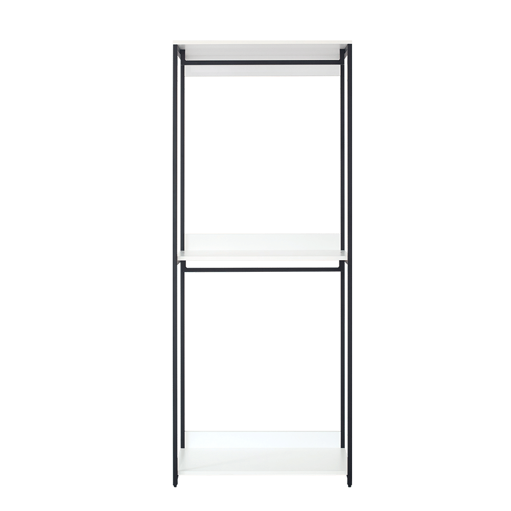 Fiona 32 Wood and Metal Walk-in Closet with One Shelf