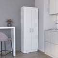 DEPOT E-SHOP Teller Pantry Cabinet with 5 Shelves, White