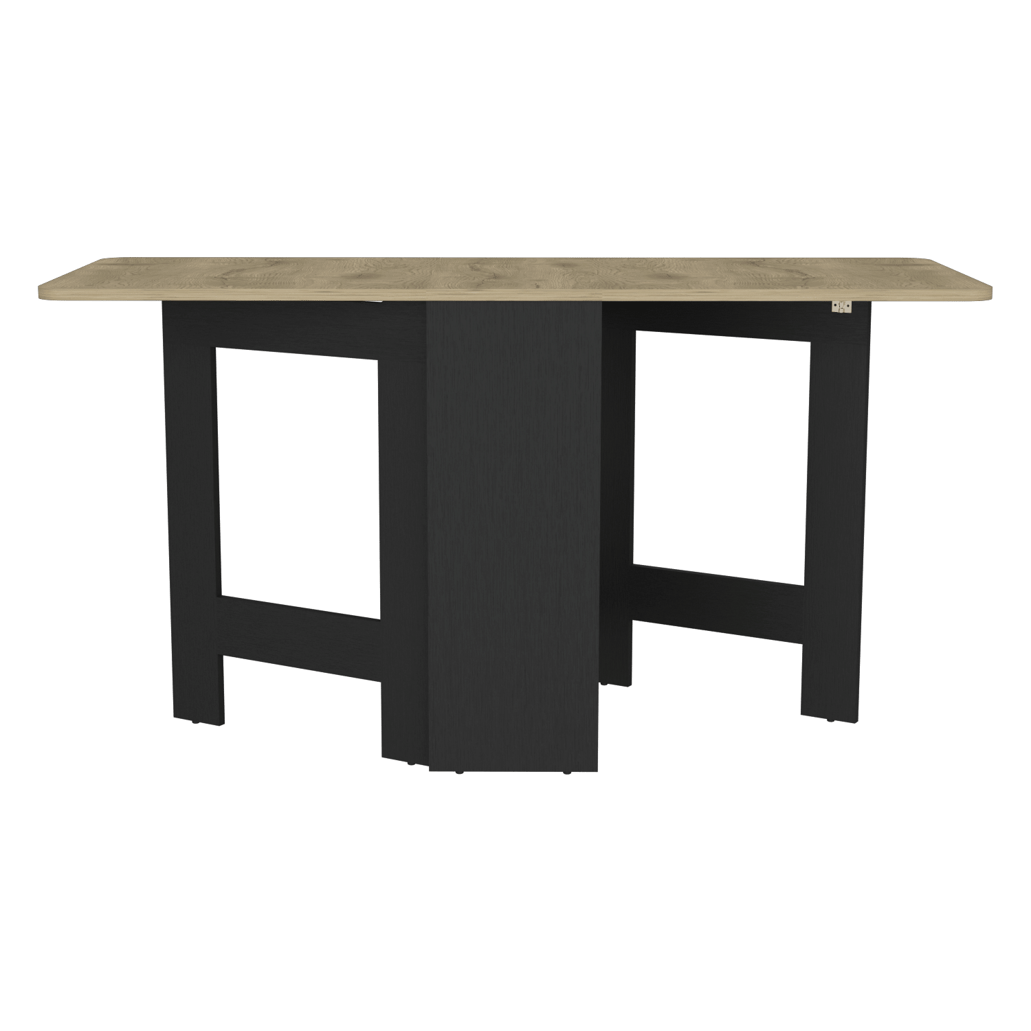 Depot E-Shop Detroit Folding Table With Expandable Design In 3 Forms, Black/Macadamia