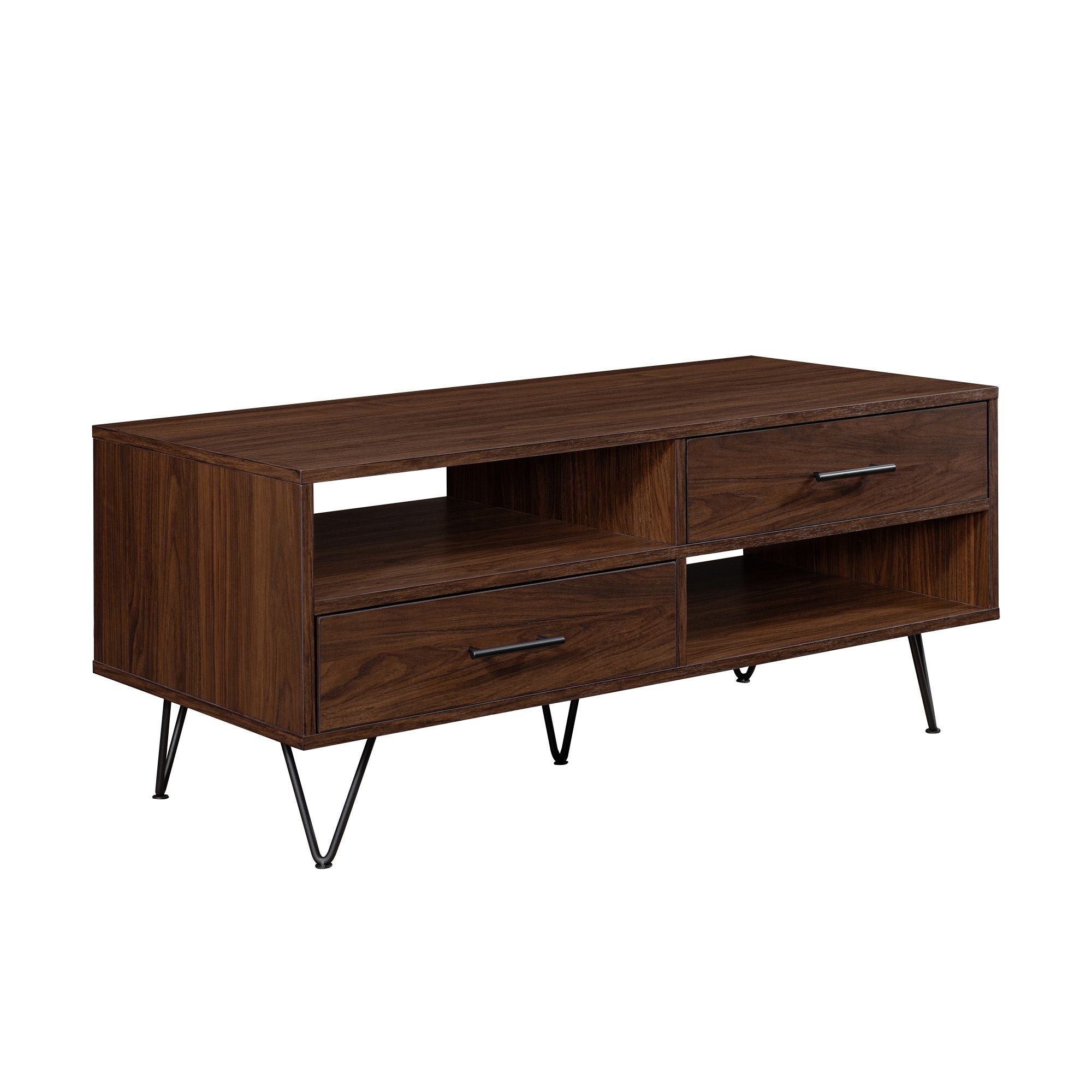 Modern Hairpin-Leg Coffee Table ?Dark Walnut