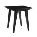 Japandi Minimal Solid Wood Side Table ?Black