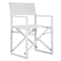 Keli 20 Inch Outdoor Armchair, Crisp White Finish, Foldable, Set of 2