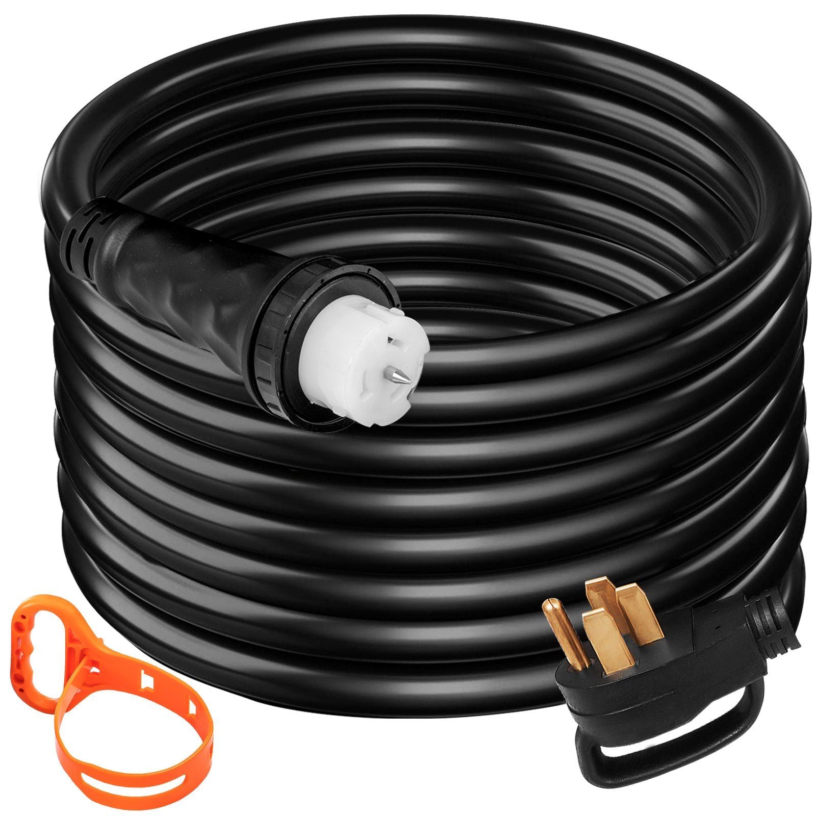 Vevor 75Ft 50 Amp Generator Extension Cord 6Awg/3C+8Awg/1C Generator Cord 125V 250V Generator Power Cord N14-50P & Ss2-50R & Cs6