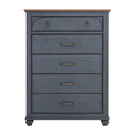 Bridgevine Home Americana Chest, No Assembly Required, Corduroy Blue Finish