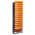 Vevor Hanging Wall Files Organizer, 16-Tier Vertical Wall File Holder, Metal Wall Mounted Magazine Mail Paper Document Storage F