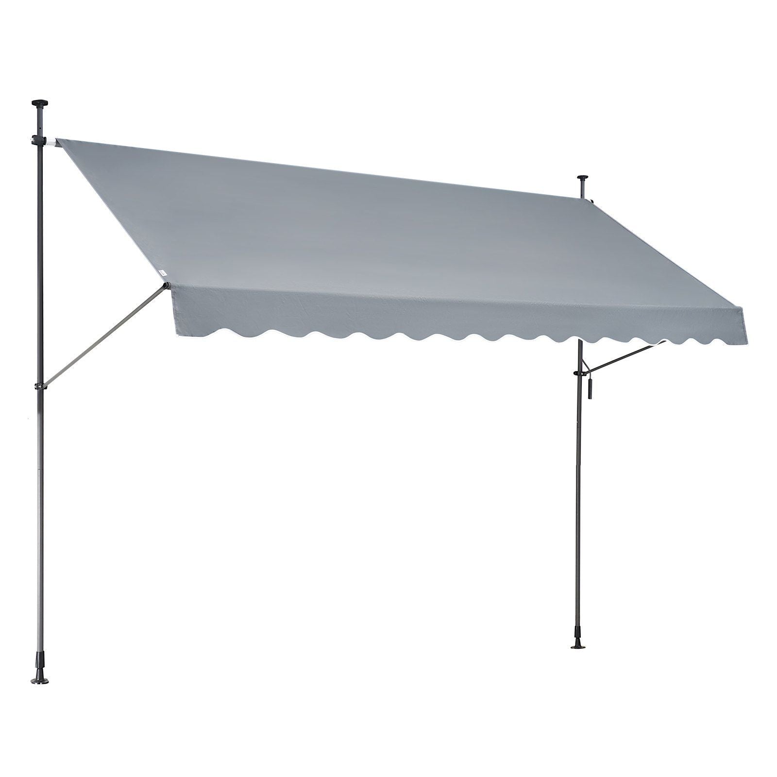 Vevor 138X47' Patio Awning Retractable Awning Sunshade Shelter With Crank Handle