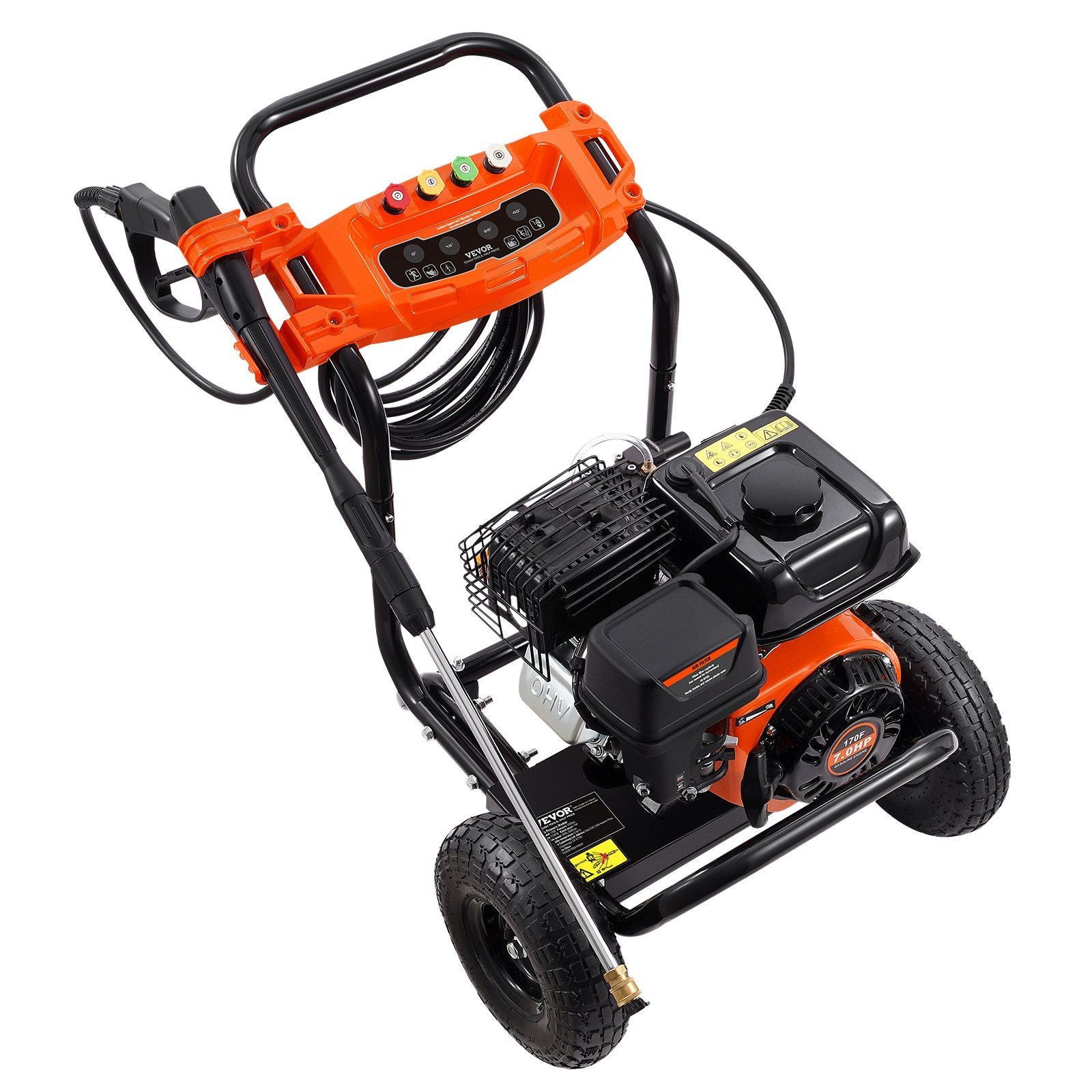 Vevor Gas Pressure Washer 3500 Psi 2.6 Gpm With 5 Nozzle Set For Cars Fences