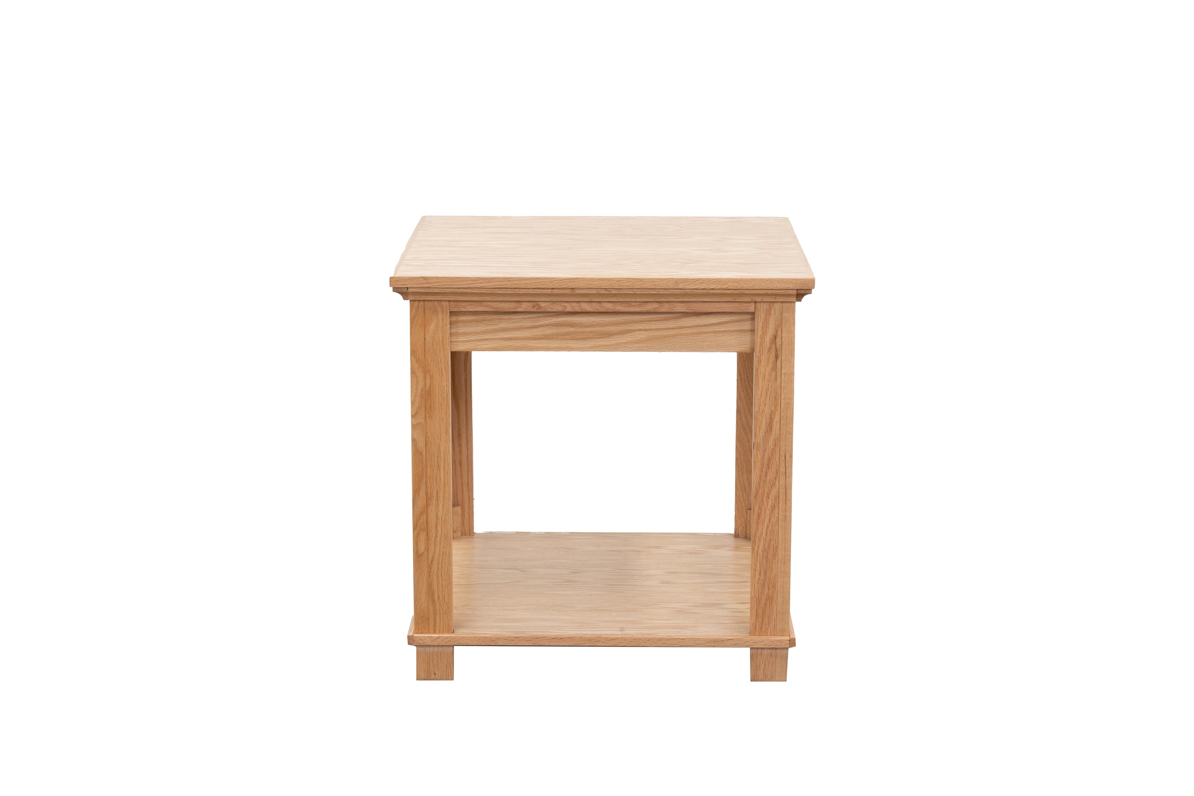 Bridgevine Home Topanga 24 inch End Table, No Assembly Required, Natural Finish