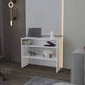 White Console Table with Open Storage