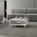 White Coffee Table with Open Storage
