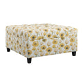Wallace & Bay Foria Yellow Floral Storage Ottoman
