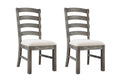 Wallace & Bay Rusti Brown Upholstered Dining Chairs, Set of 2