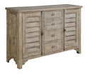 Wallace & Bay Ludin Taupe Louvred Door Buffet