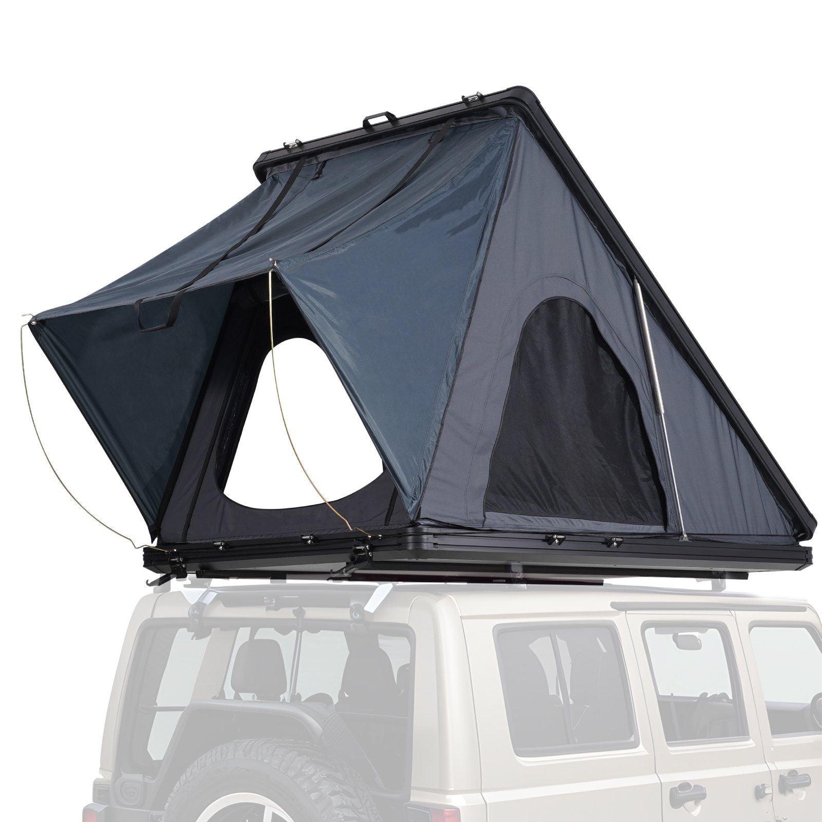 Vevor Rooftop Tent Hard Shell 2-3 Person Waterproof For Jeep Suv Truck W/ Ladder