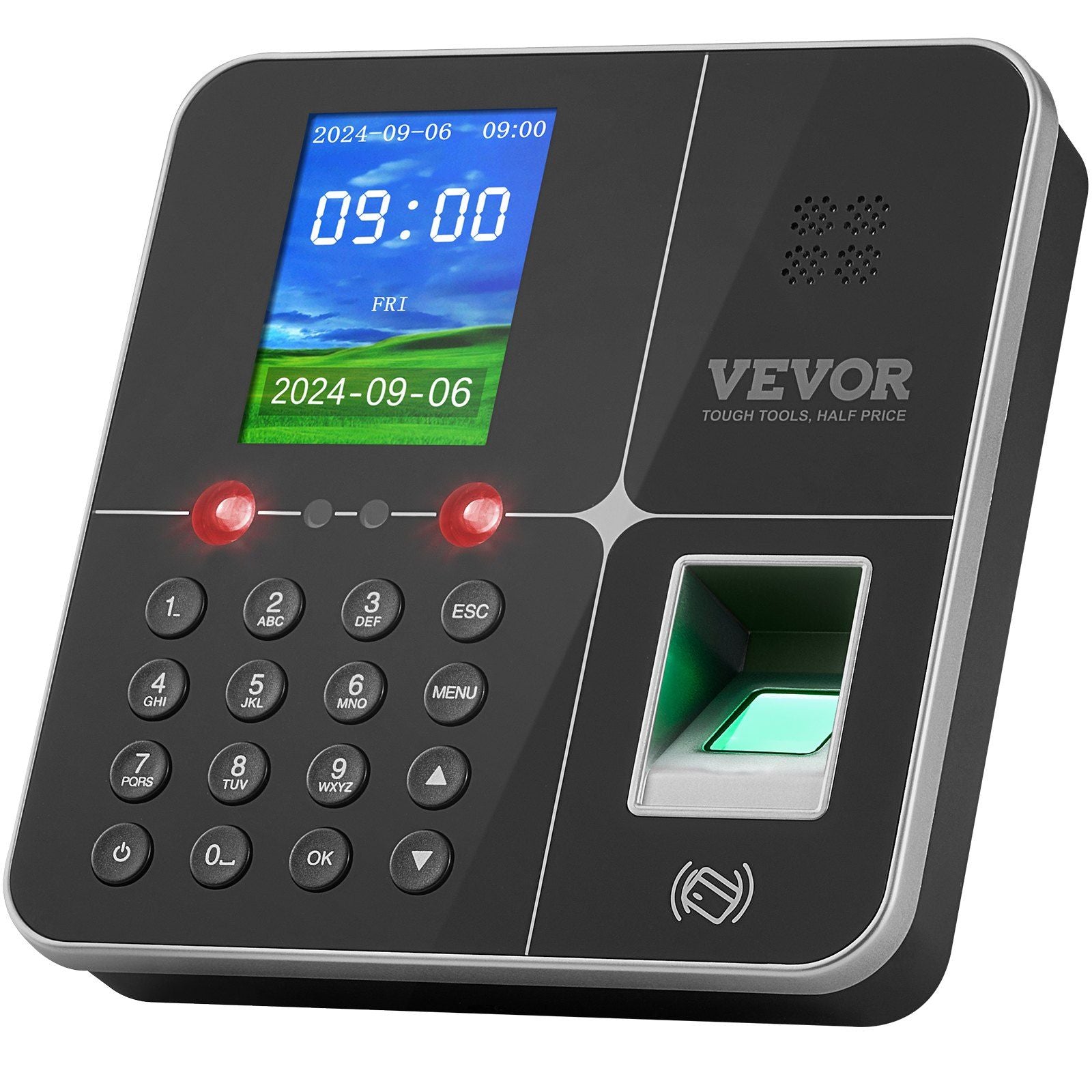 Vevor Time Clocks For Employees Small Business With Face, Fingerprint, Rfid And Pin Punching In One, Biometric Time Clock With 5
