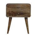 Curved Classic Grey Washed Bedside