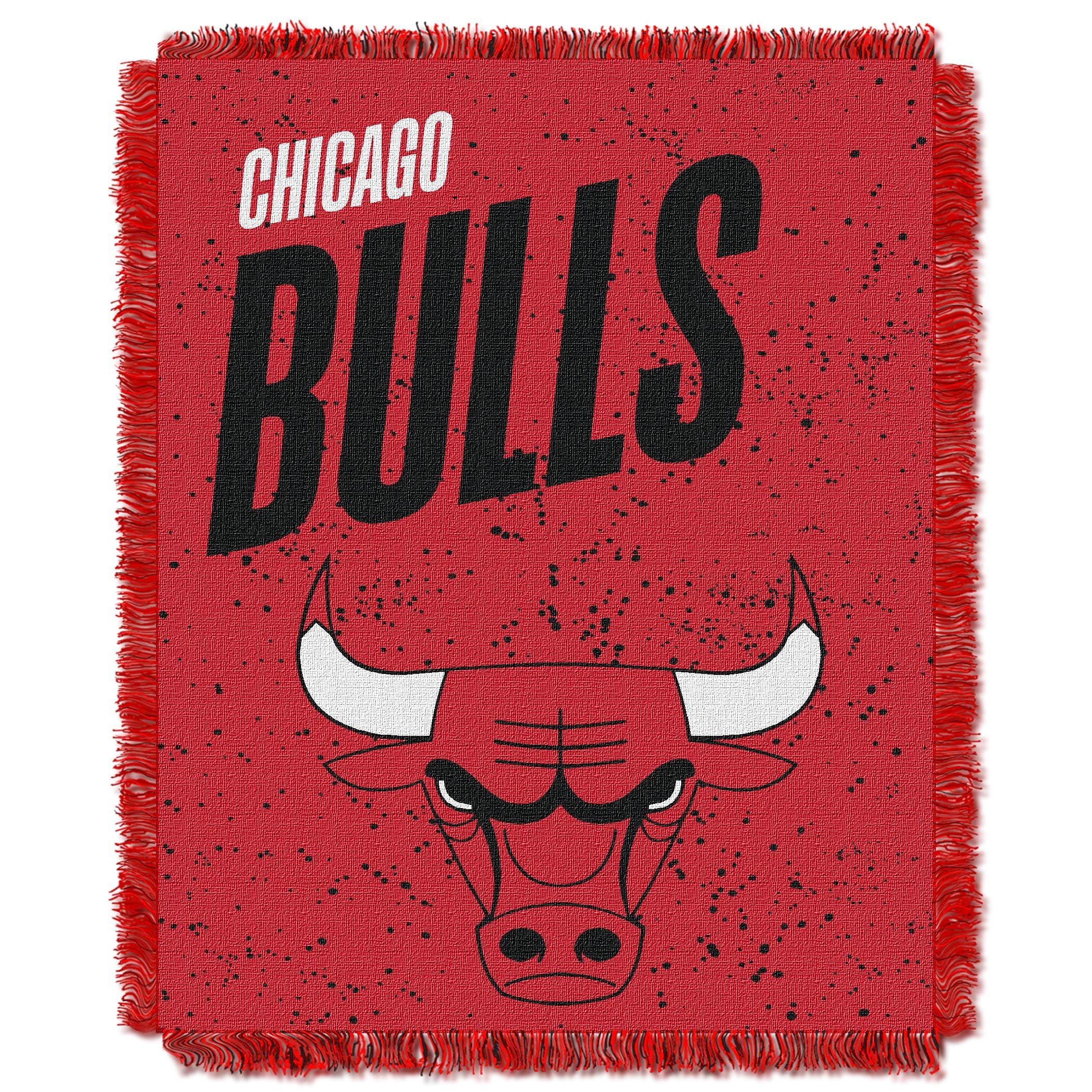 Bulls Official Nba 'Headliner' Woven Jacquard Throw Blanket(D0102Hx660X.)
