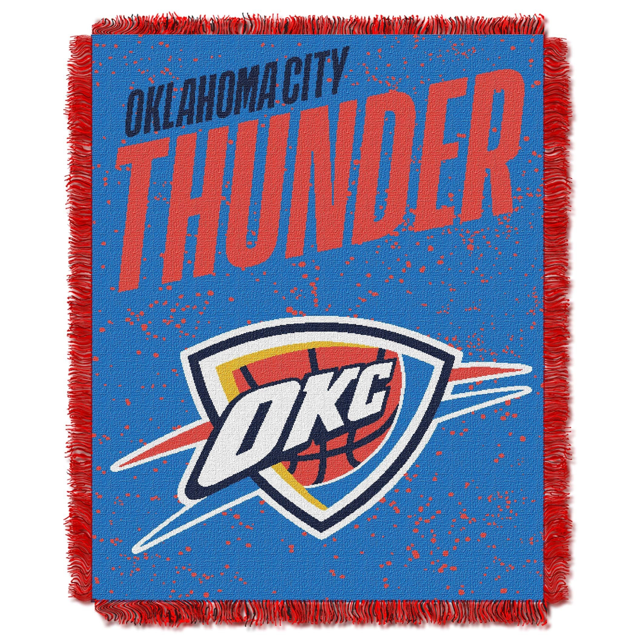 Thunder Official Nba 'Headliner' Woven Jacquard Throw Blanket(D0102Hx6662.)