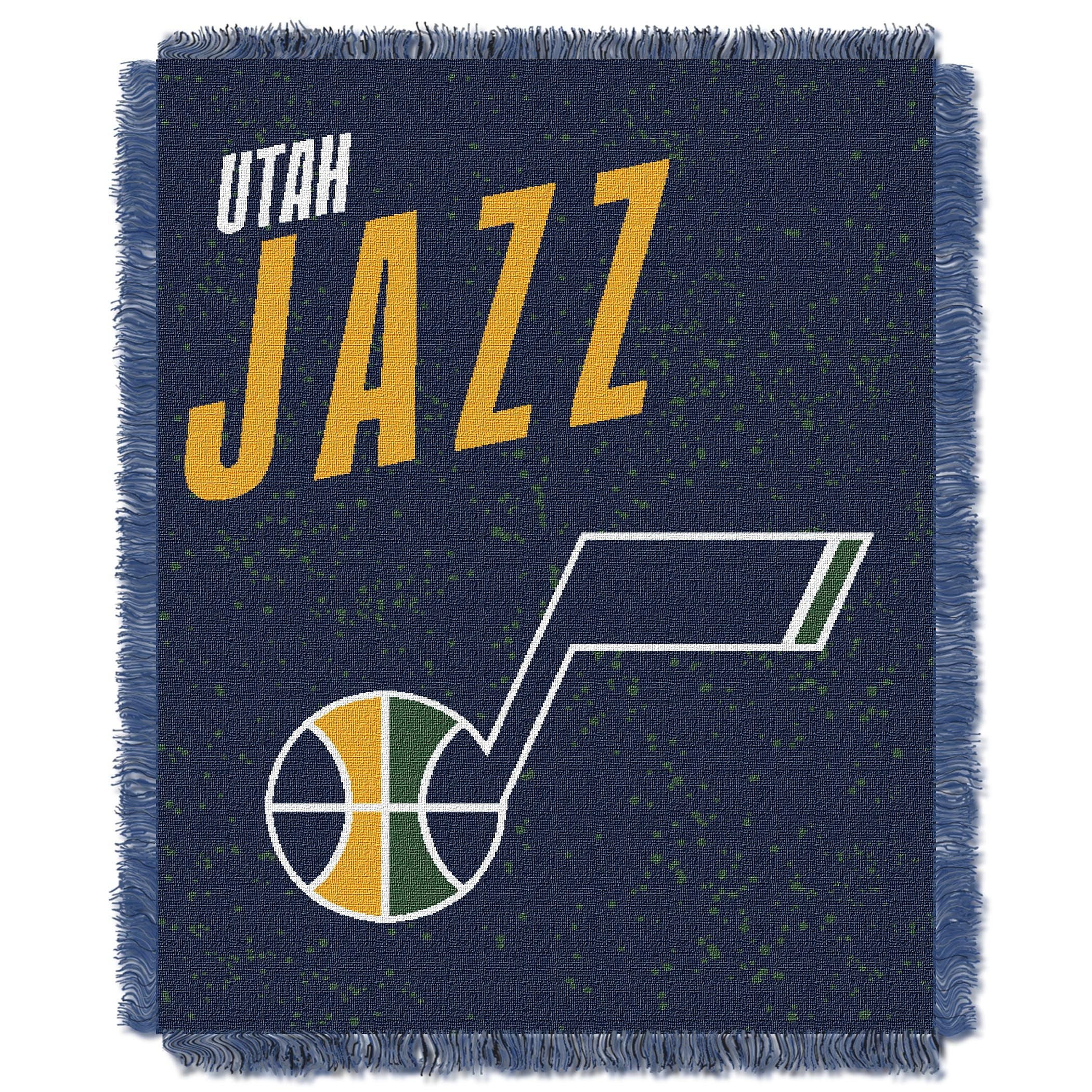 Jazz Official Nba 'Headliner' Woven Jacquard Throw Blanket(D0102Hx66Vx.)