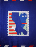 USPS Flannel Fleece Throw Blanket  Eagle Stamp  Lightweight Flannel Fleece Blanket Large 50x 60  For Beds, Sofa, Couch, Pic