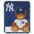 Yankees OFFIcIAL Major League Baseball Field Bear Baby 36x 46 Triple Woven Jacquard Throw by The Northwest company(D0102HXP01Y)