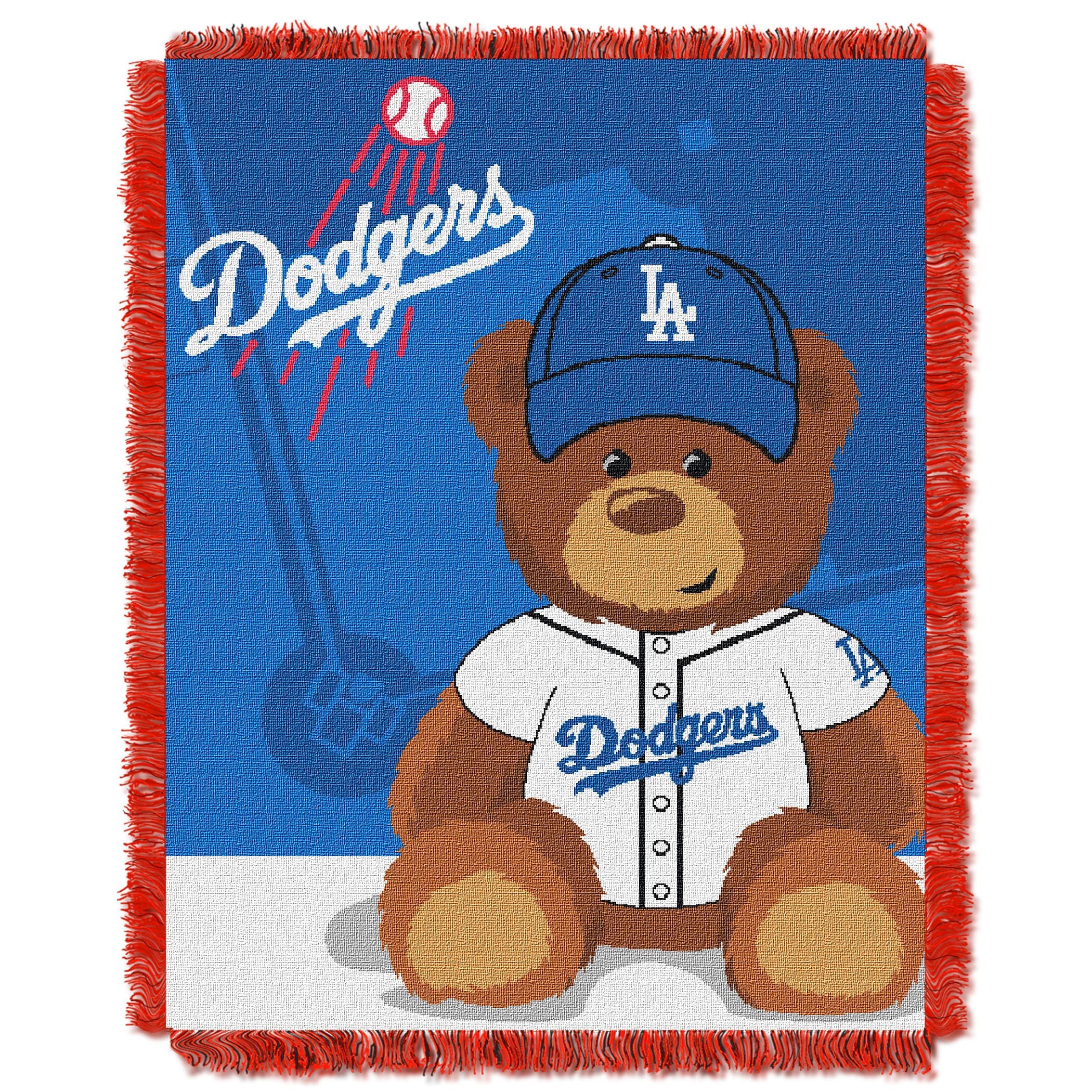 Dodgers OFFIcIAL Major League Baseball Field Bear Baby 36x 46 Triple Woven Jacquard Throw by The Northwest company(D0102HXP0LU)