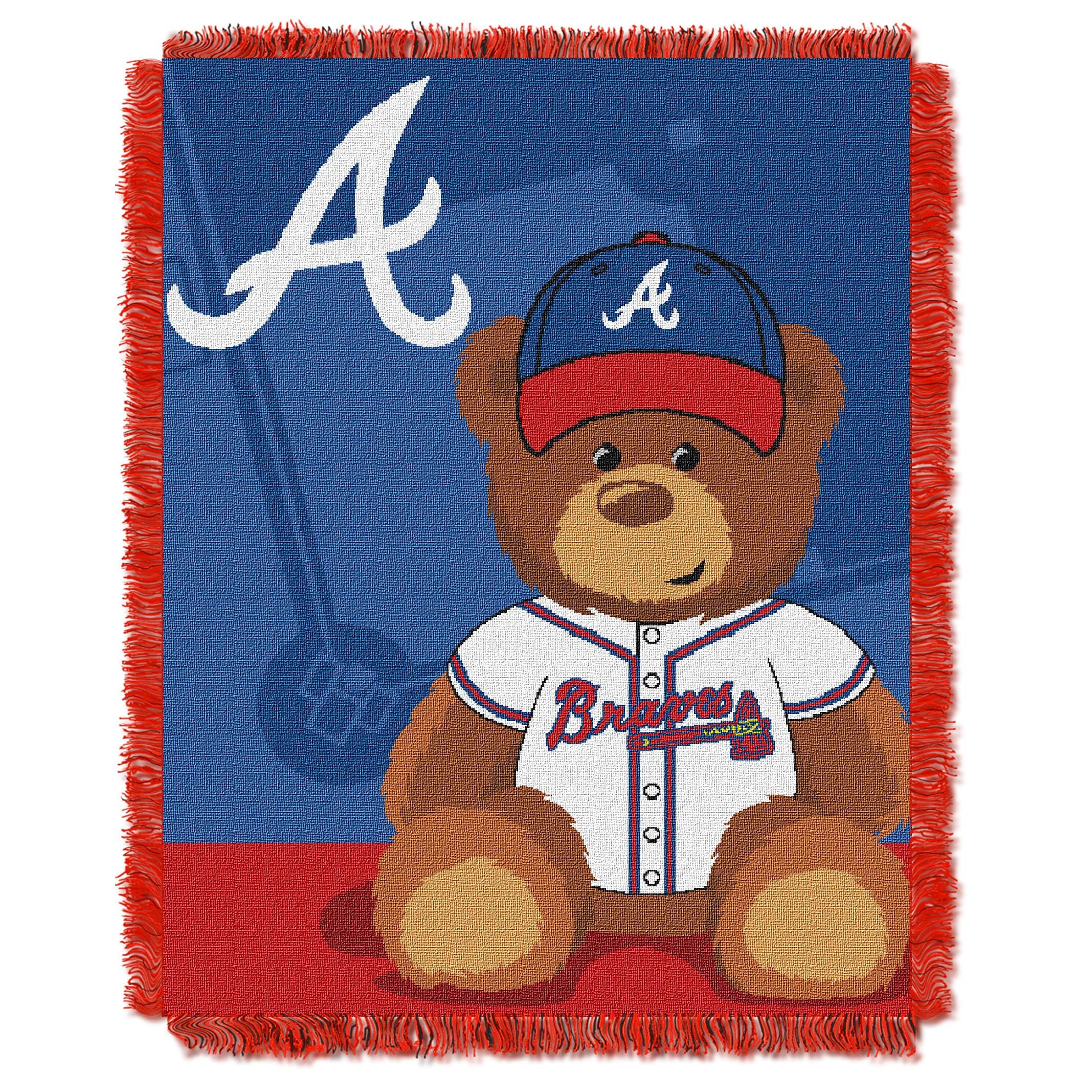 Braves OFFIcIAL Major League Baseball Field Bear Baby 36x 46 Triple Woven Jacquard Throw by The Northwest company(D0102HXP0QW)