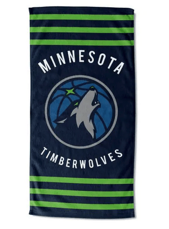 Timberwolves OFFICIAL National Basketball Association, Stripe 30x 60 Beach Towel - by The Northwest Company(D0102HXV6CV.)