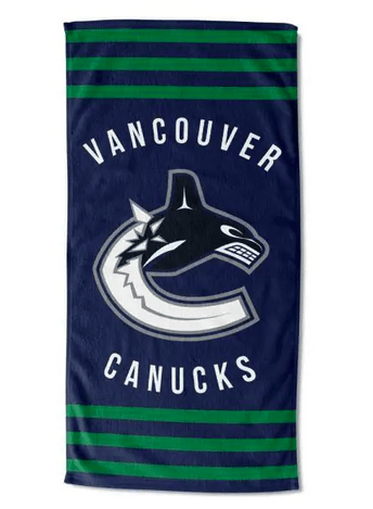 Canucks OFFICIAL Stripe Beach Towel(D0102HXV6WY.)