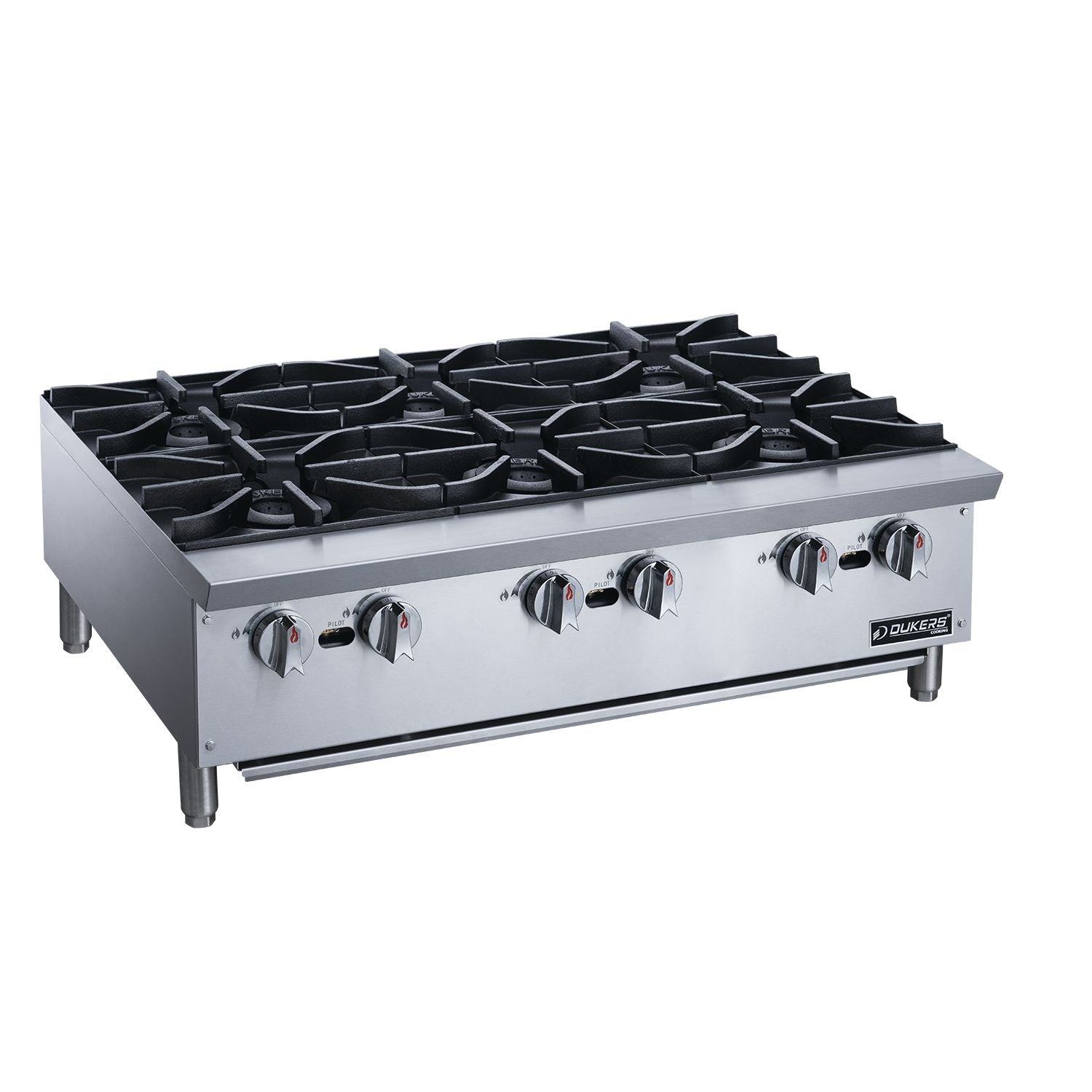 Commercial Gas Hotplate Cooktop in Stainless Steel with Six  Lift-Off Burner Hot Plate(D0102HXZHMX.)