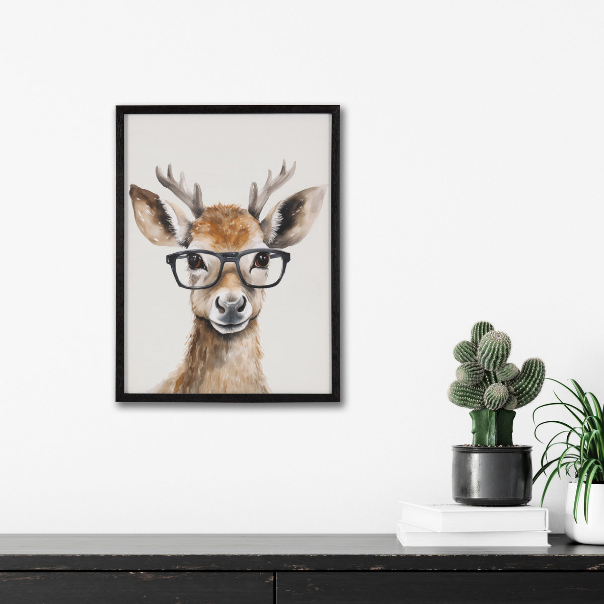 Gallery Cute Deer Wearing Glasses Print by The Creative Bunch Studio