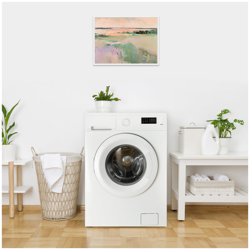 Sylvie Pastel Horizon III Framed Canvas by Amy Lighthall