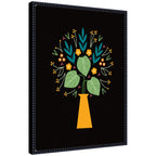 Sylvie Floral Yellow Vase Framed Canvas by Amber Leaders