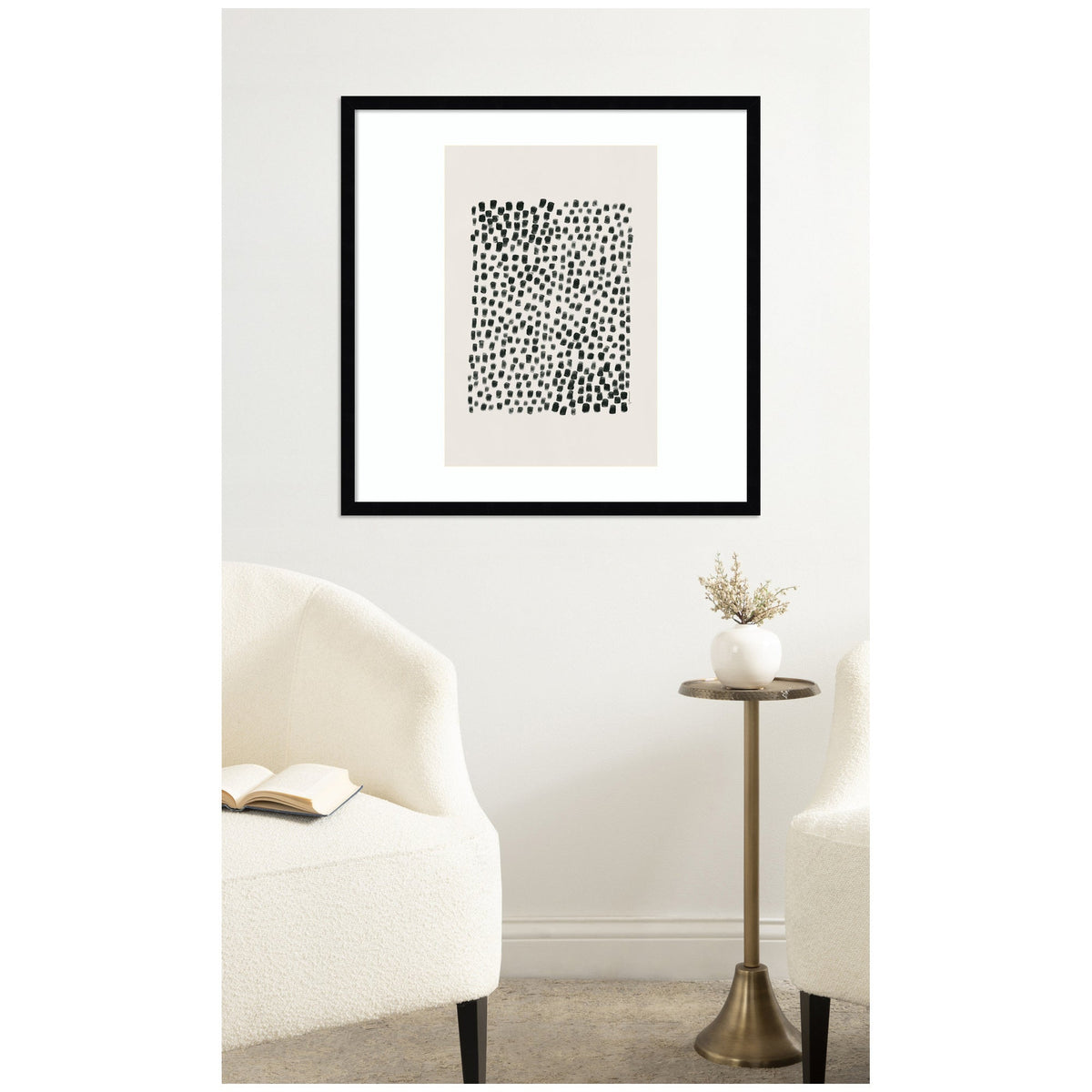 Abstract Black by Gabrielly Guedes Framed Wall Art Print