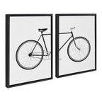 Sylvie Bicycle Framed Canvas by Simon Te of Tai Prints